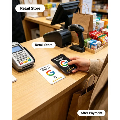 Carte NFC noire de qualité supérieure, résistante à l'usure, finition mate, réutilisable, Google Review Tap, programmable, conviviale pour l'utilisateur, 100 pièces