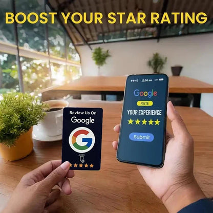 Carte NFC noire de qualité supérieure, résistante à l'usure, finition mate, réutilisable, Google Review Tap, programmable, conviviale pour l'utilisateur, 100 pièces