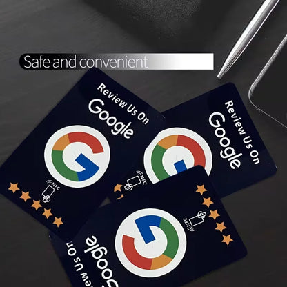 Carte NFC noire de qualité supérieure, résistante à l'usure, finition mate, réutilisable, Google Review Tap, programmable, conviviale pour l'utilisateur, 100 pièces